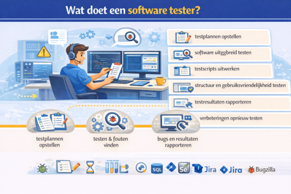 Alles over het beroep software tester Wat doet een software tester